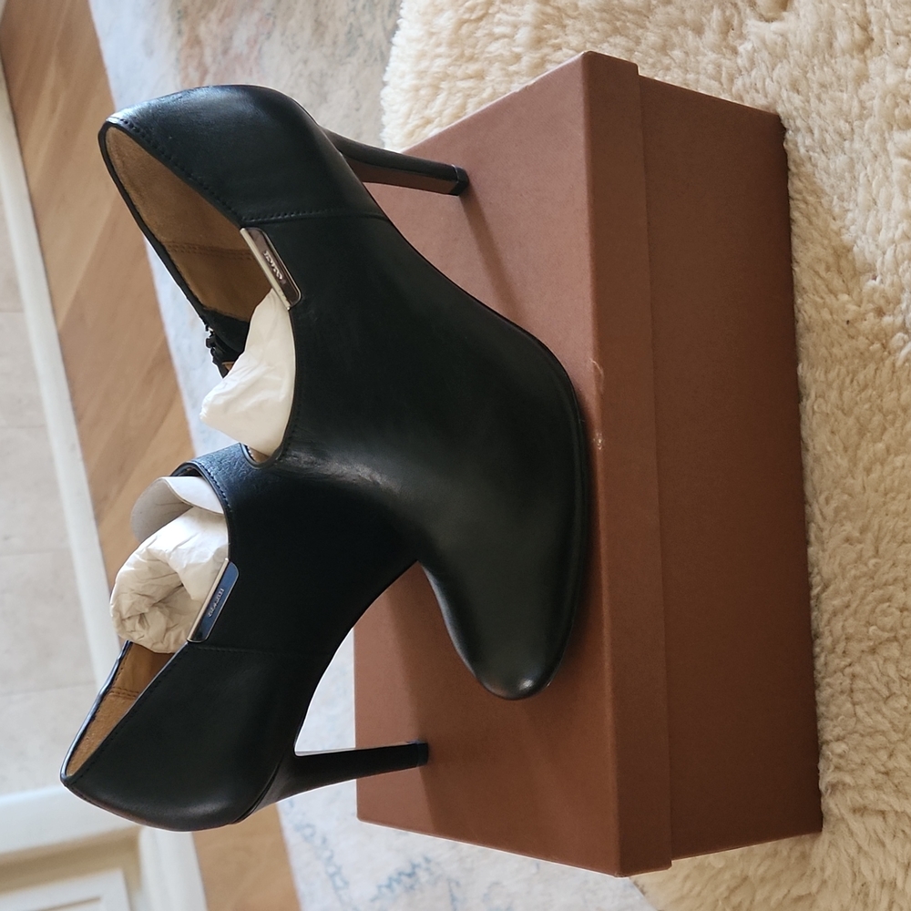 NWT IOB Coach Black Seneca Glazed Leather Shoe Boot Size 8M - Picture 14 of 15